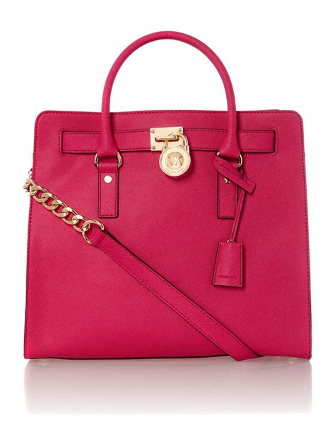 michael kors hamilton bag pink|Michael Kors Hamilton bag measurements.